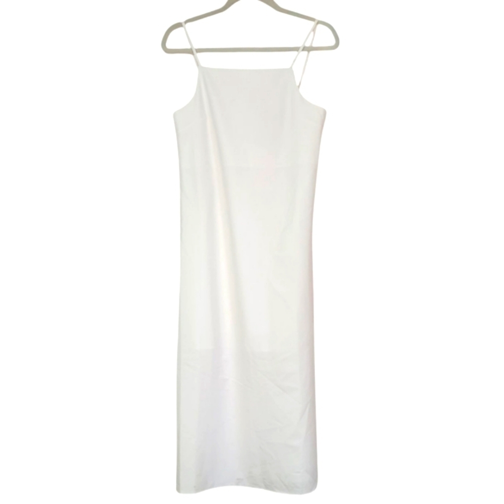 On Line White Spaghetti Strap Dress Size S
